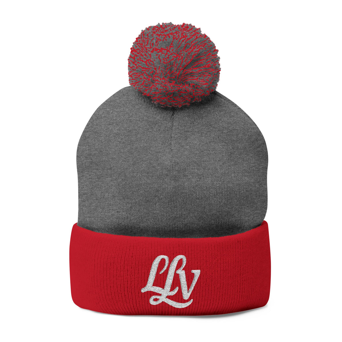 Embroidered Pom-Pom Knit Beanie — LLV Winter Hat