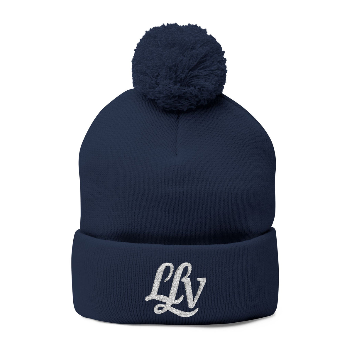 Embroidered Pom-Pom Knit Beanie — LLV Winter Hat