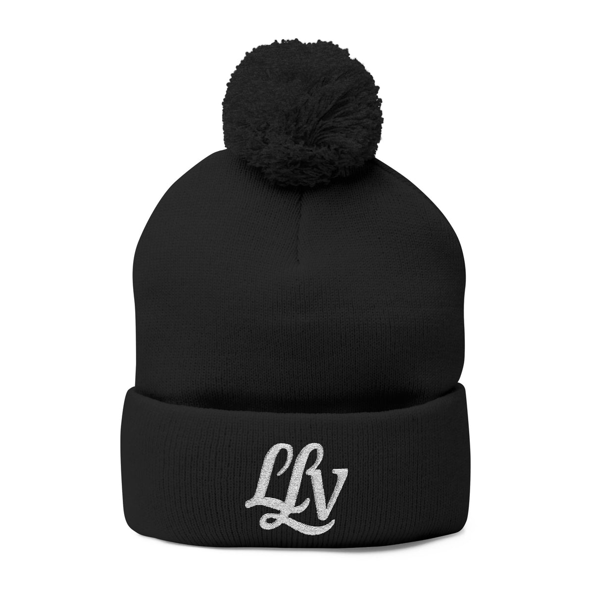 Embroidered Pom-Pom Knit Beanie — LLV Winter Hat