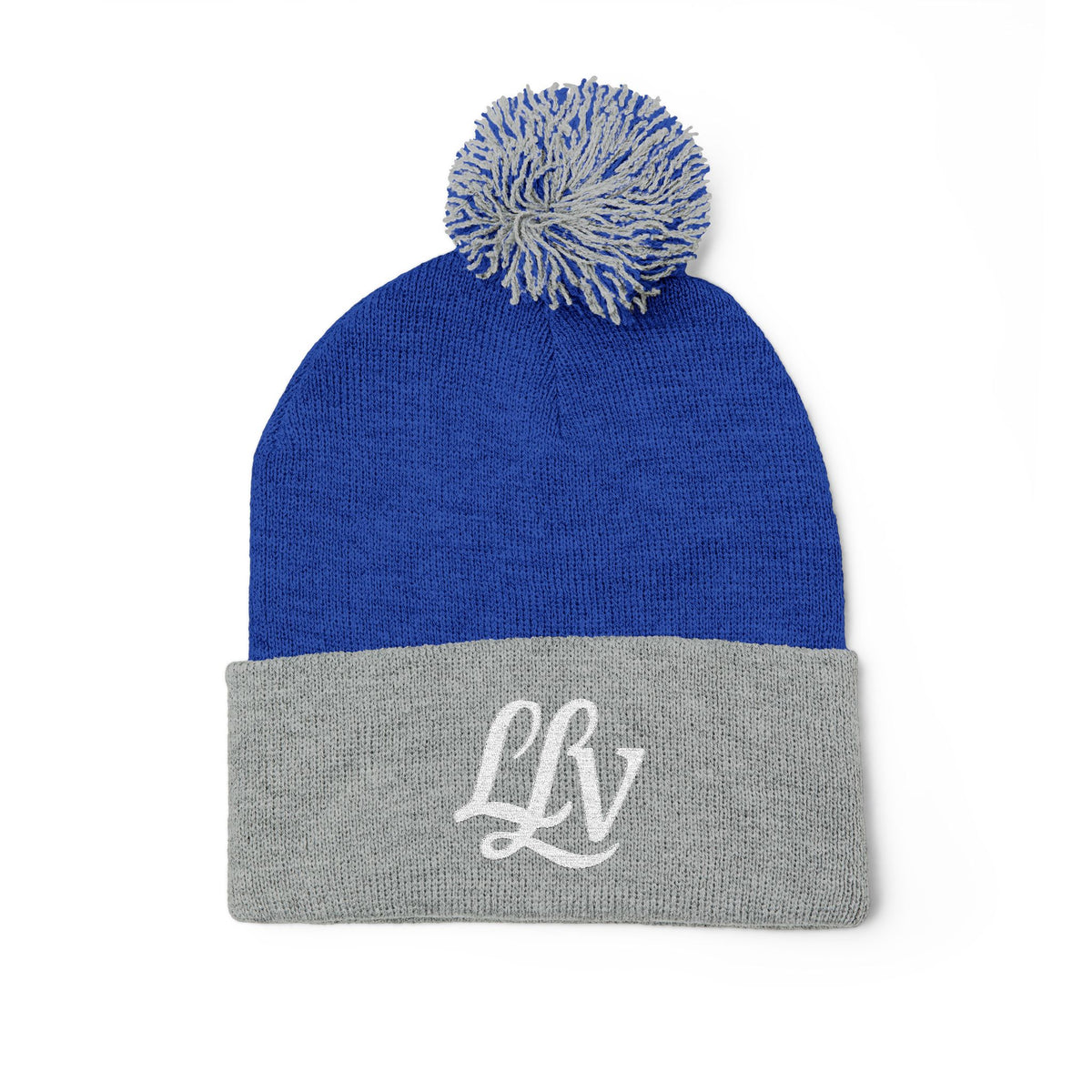 Embroidered Pom-Pom Knit Beanie —  LLV Winter Hat