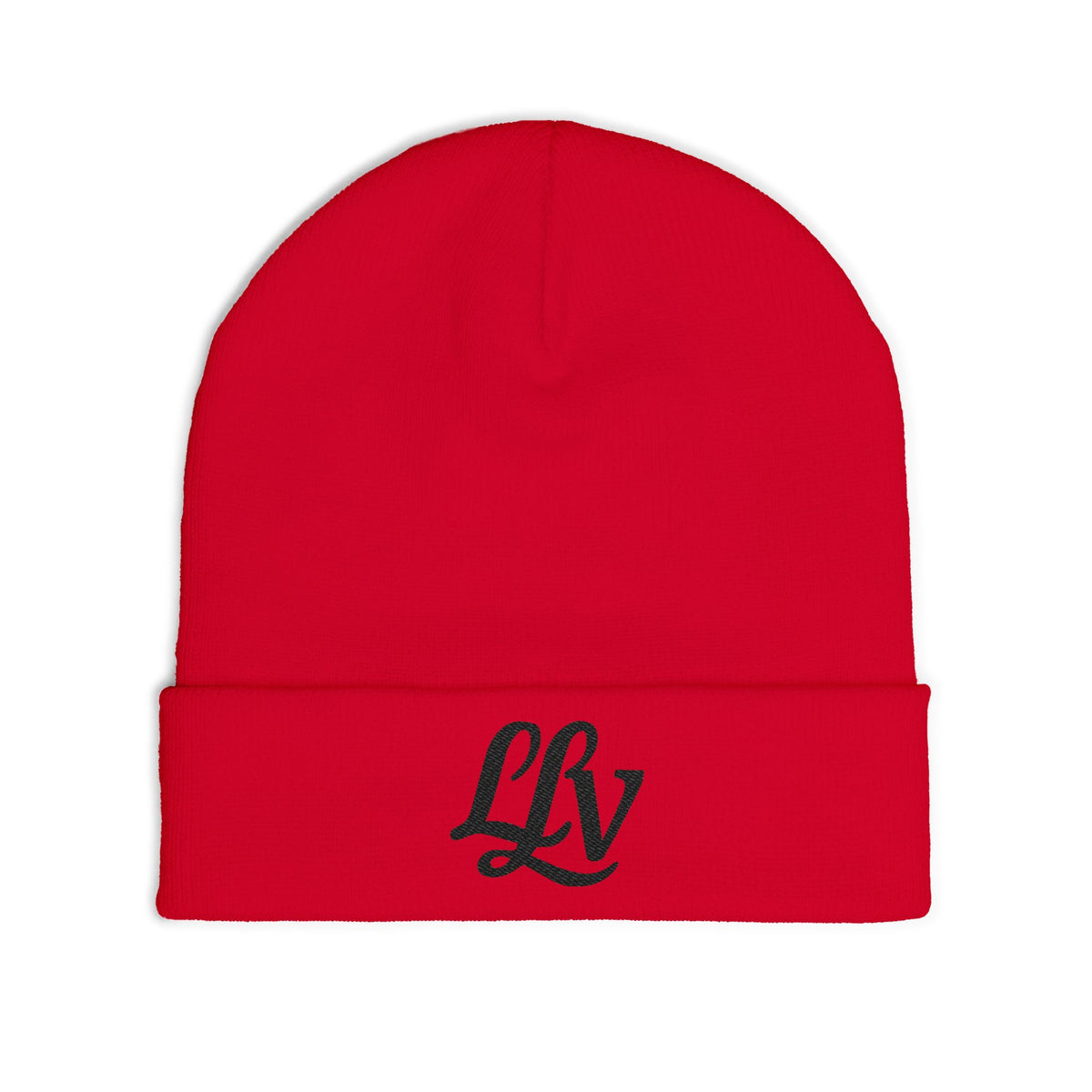 Embroidered LLV Script Knit Beanie