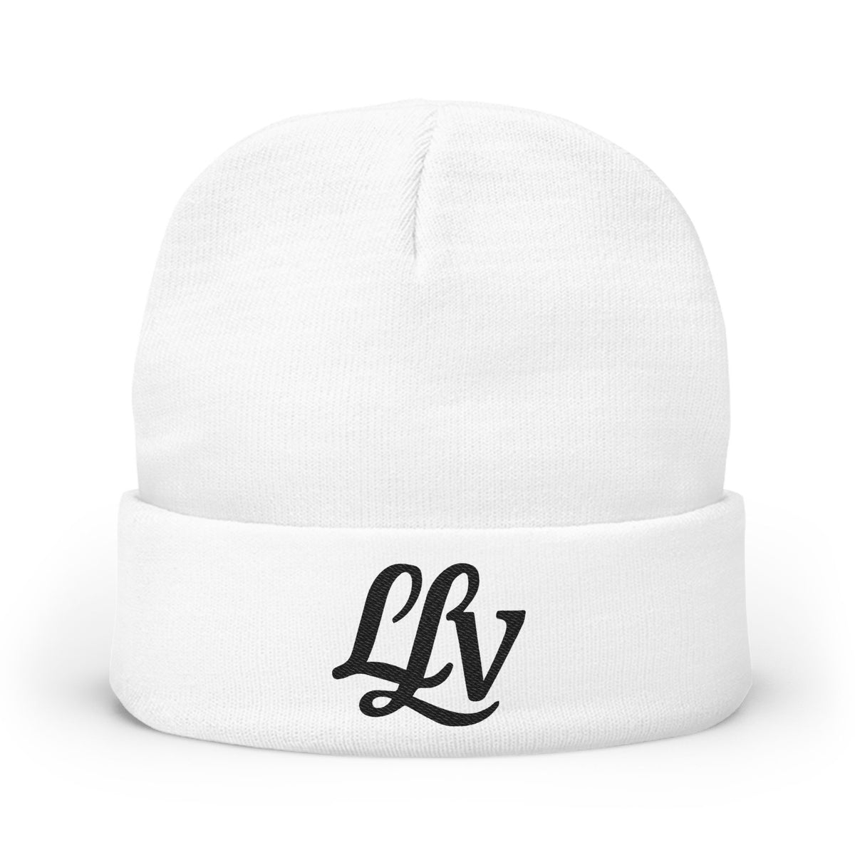 Embroidered LLV Script Knit Beanie