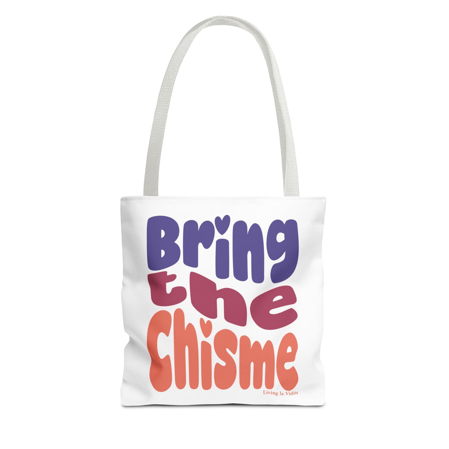 Colorful Chisme Tote Bag - Fun Eco-Friendly Shopper for Friends, Gifts, Beach, Parties, Everyday Use