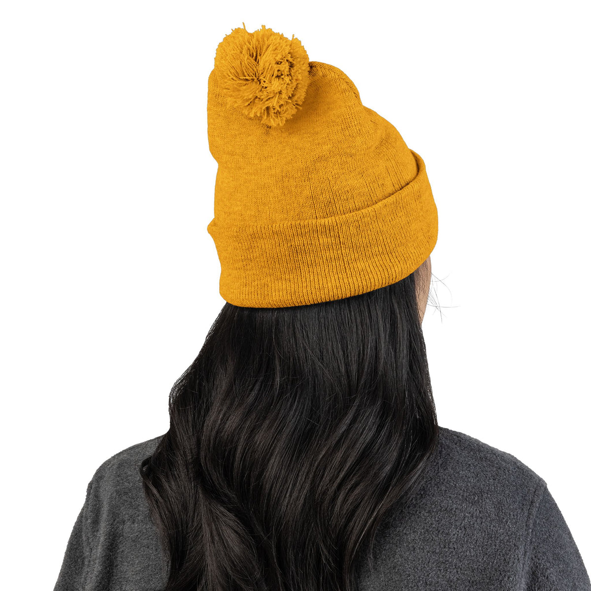Embroidered Pom-Pom Knit Beanie —  LLV Winter Hat
