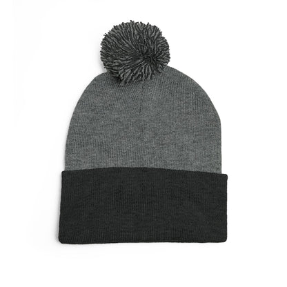 Embroidered Pom-Pom Knit Beanie —  LLV Winter Hat