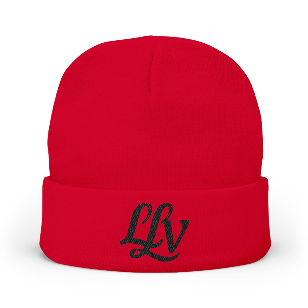 Embroidered LLV Script Knit Beanie