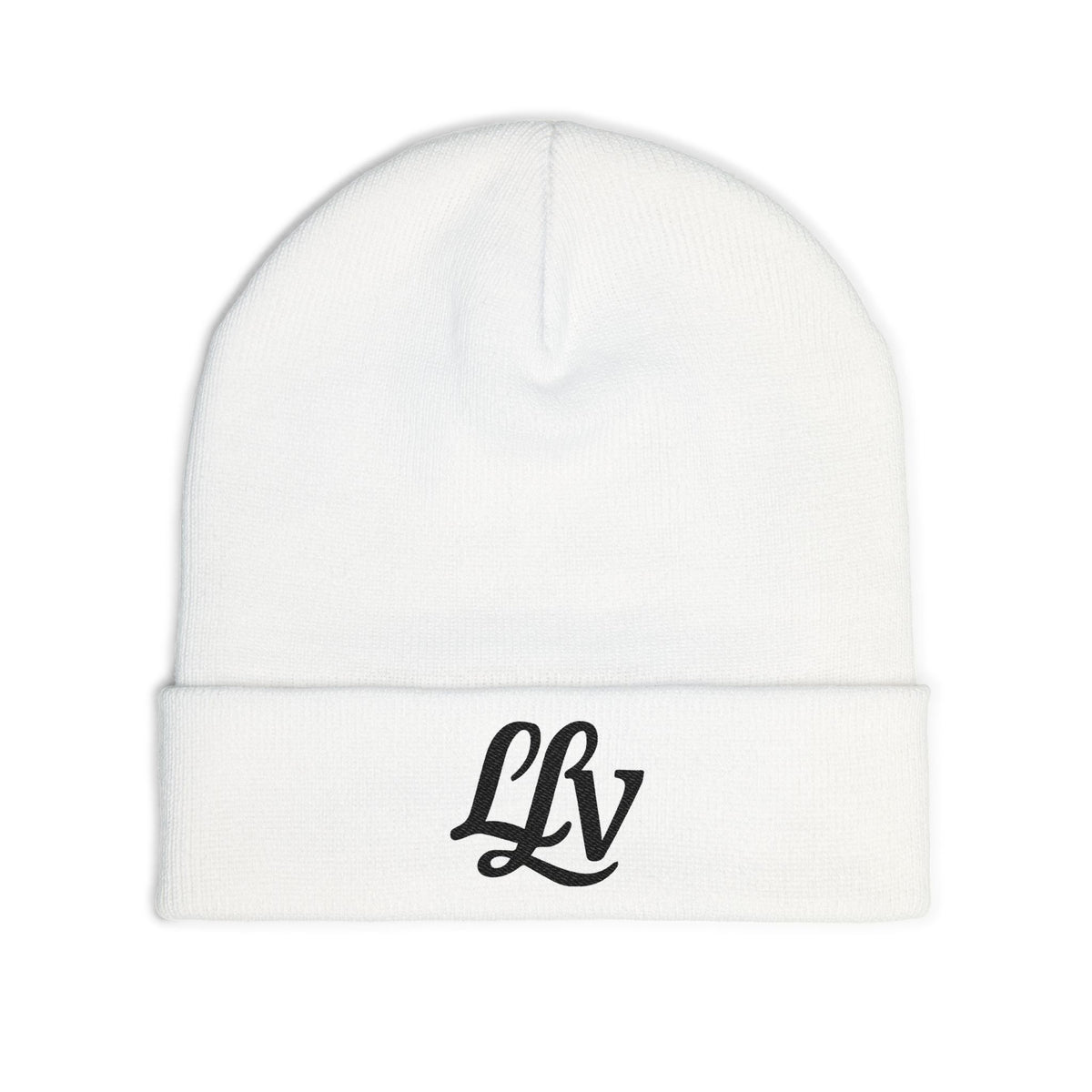 Embroidered LLV Script Knit Beanie