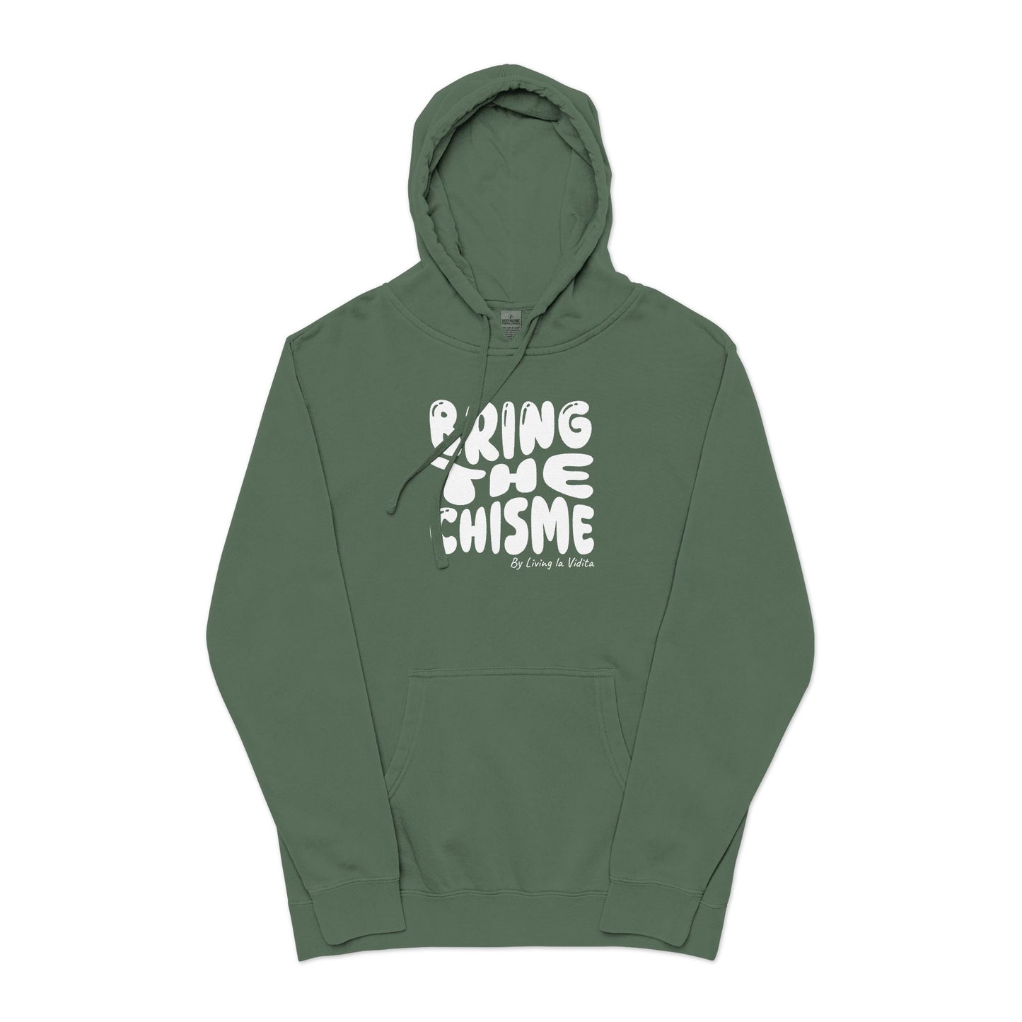 Bring the Chisme Hoodie — Vintage Pigment-Dyed Graphic Hoodie