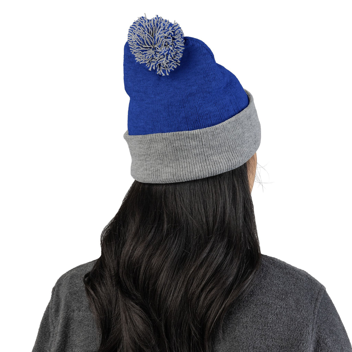 Embroidered Pom-Pom Knit Beanie —  LLV Winter Hat