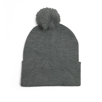 Embroidered Pom-Pom Knit Beanie —  LLV Winter Hat