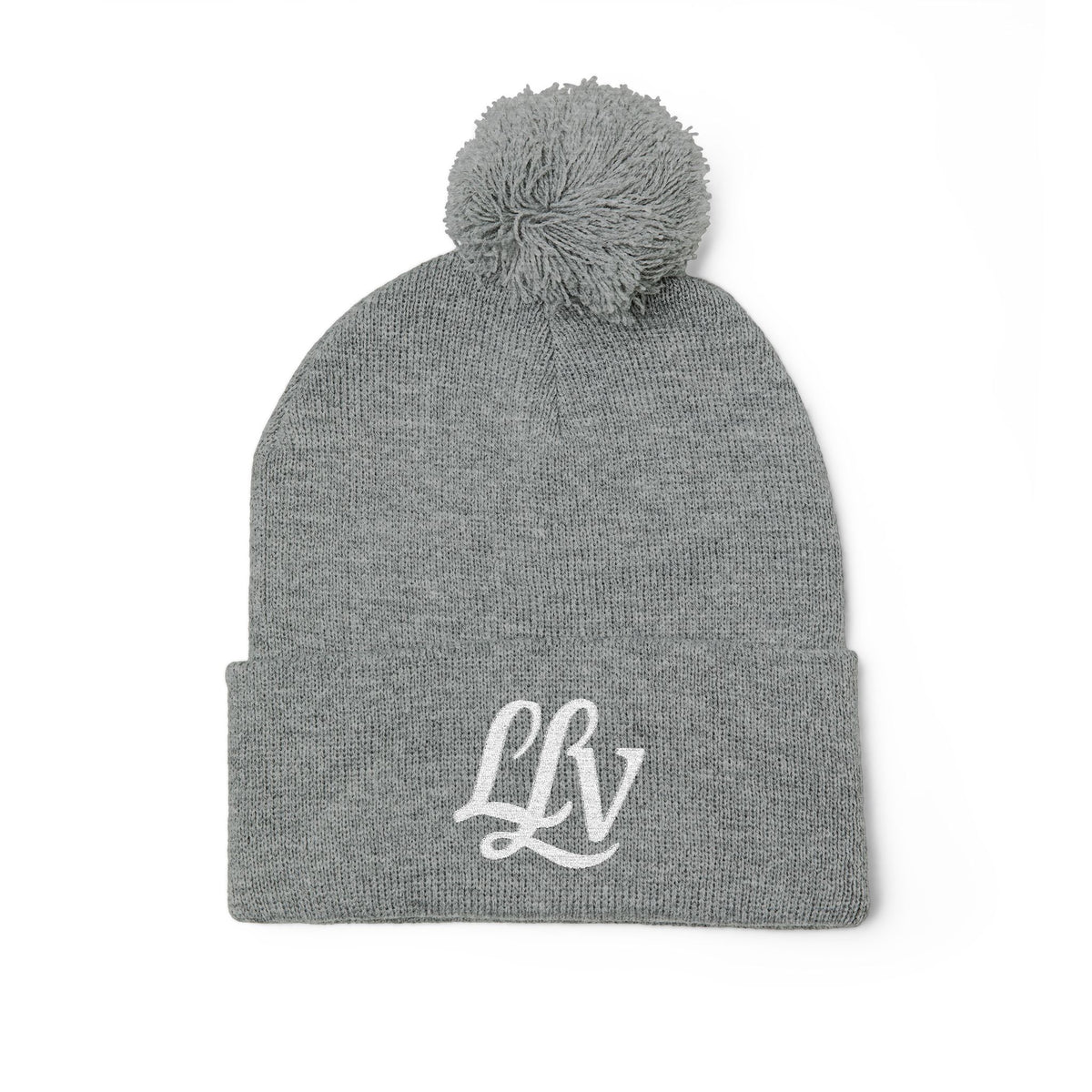 Embroidered Pom-Pom Knit Beanie —  LLV Winter Hat