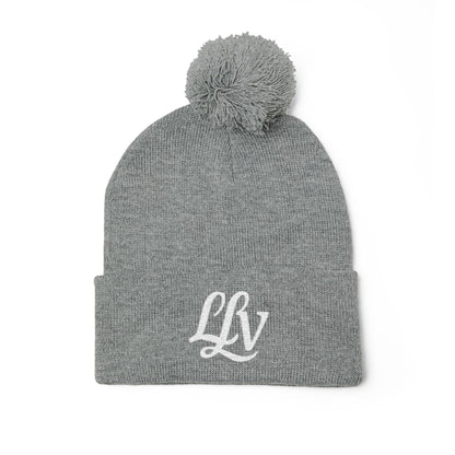 Embroidered Pom-Pom Knit Beanie —  LLV Winter Hat