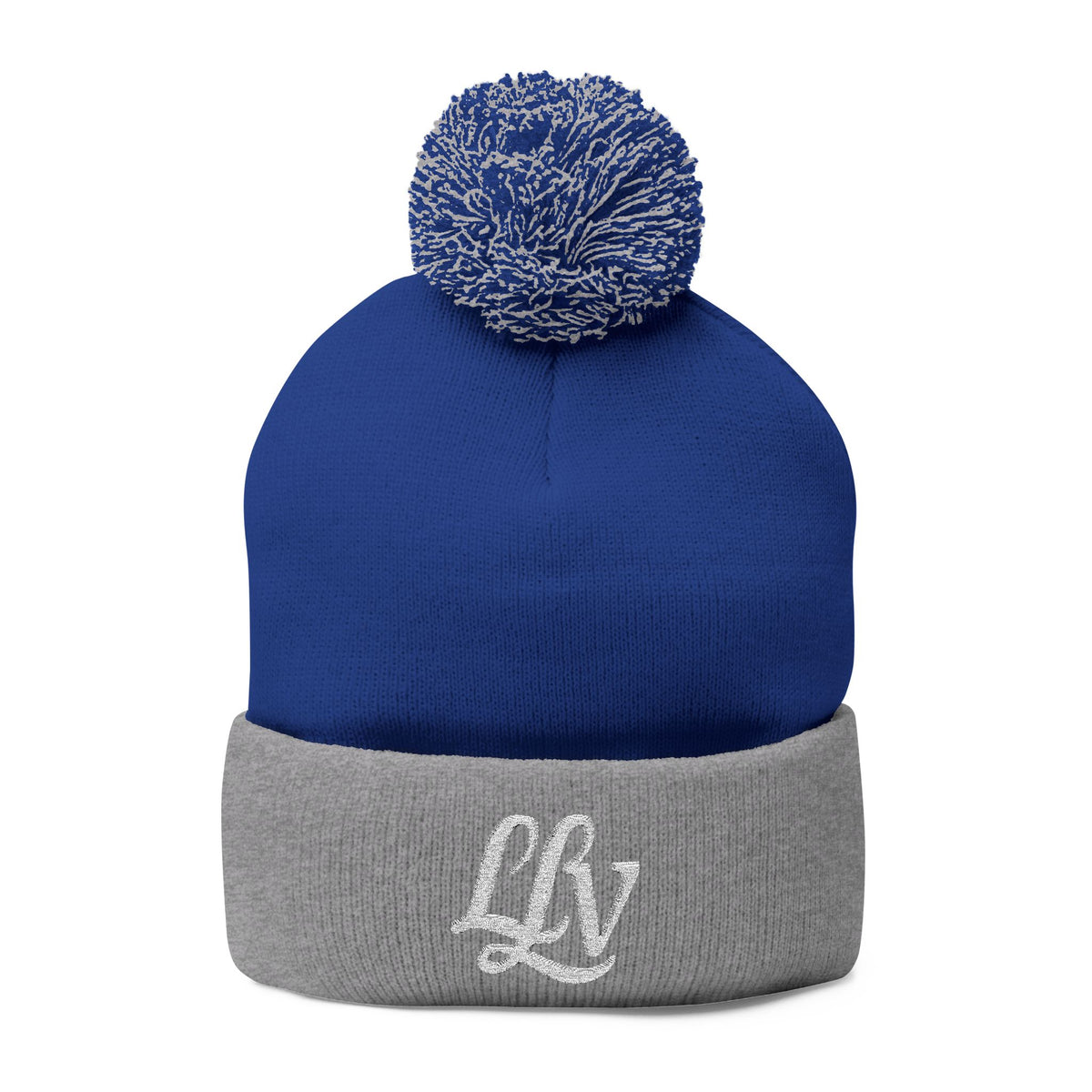 Embroidered Pom-Pom Knit Beanie —  LLV Winter Hat