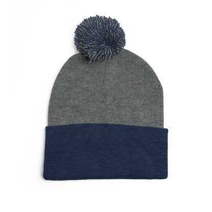 Embroidered Pom-Pom Knit Beanie —  LLV Winter Hat