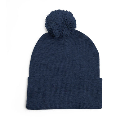Embroidered Pom-Pom Knit Beanie —  LLV Winter Hat
