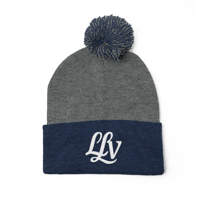 Embroidered Pom-Pom Knit Beanie —  LLV Winter Hat