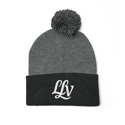 Embroidered Pom-Pom Knit Beanie —  LLV Winter Hat