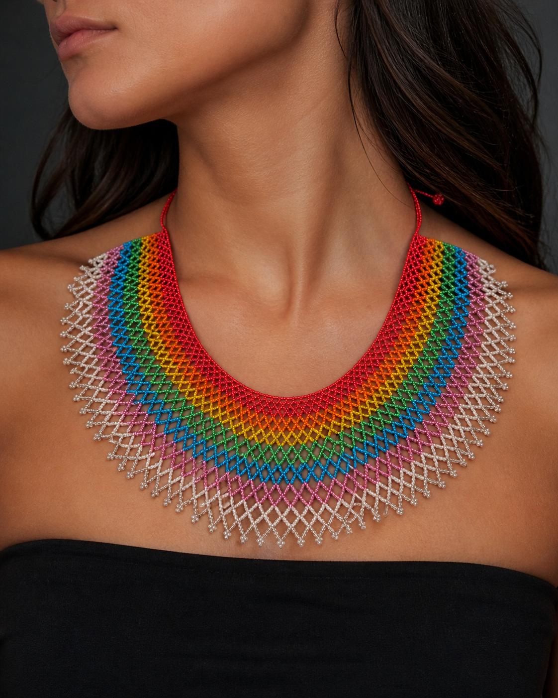 Pachamama Collar – Rainbow Lattice