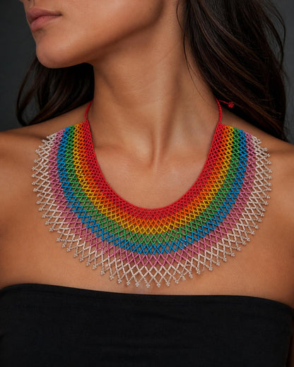 Pachamama Collar – Rainbow Lattice